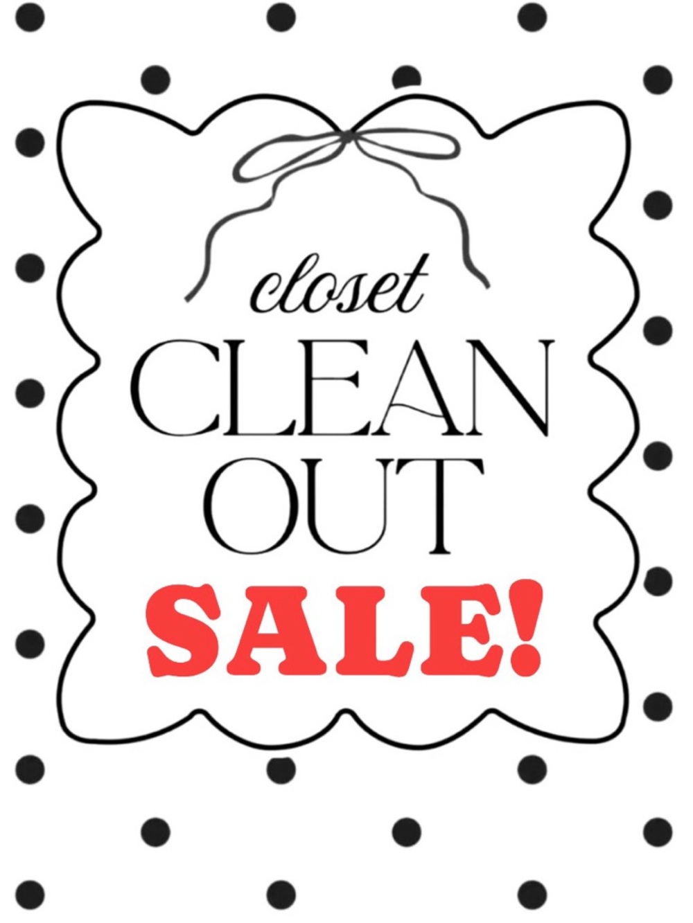 Closet Clean Out SALE!!!!🥳